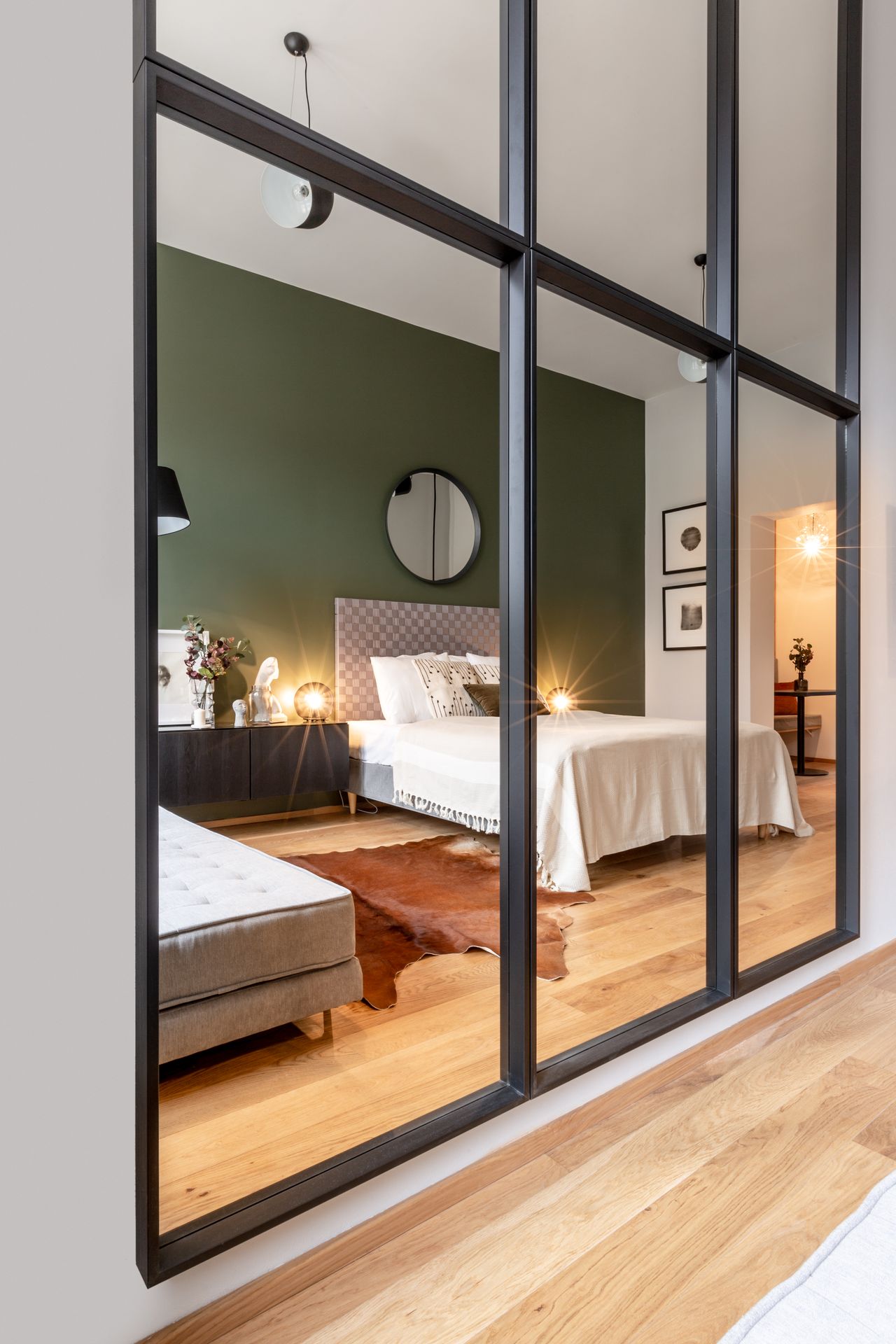 Modern aluminium window opening