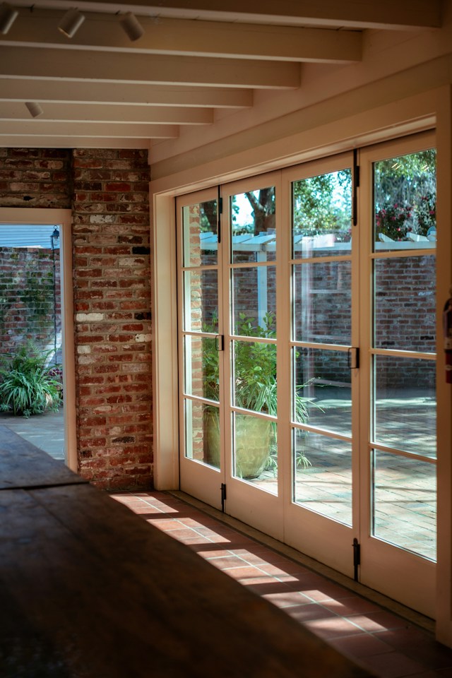 Door application in a residential or commercial opening